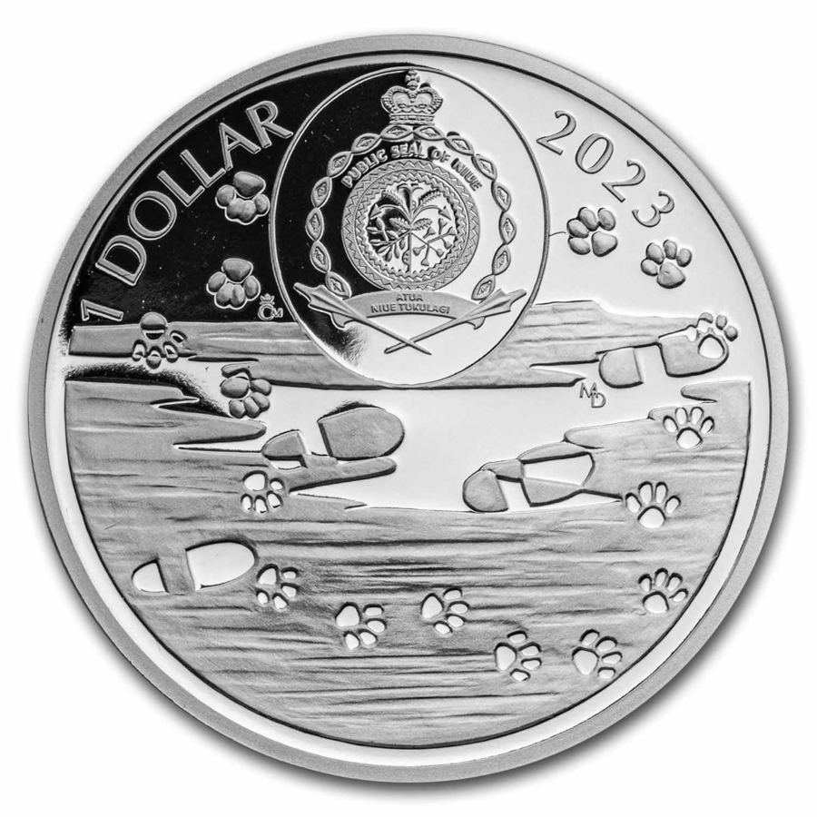 2023フィジー　犬と自然(2)１オンス銀貨プルーフライク　カプセル入り未開封 2023 1 oz Fiji Silver Dog Coin (Proof-Like) l JM Bullion™